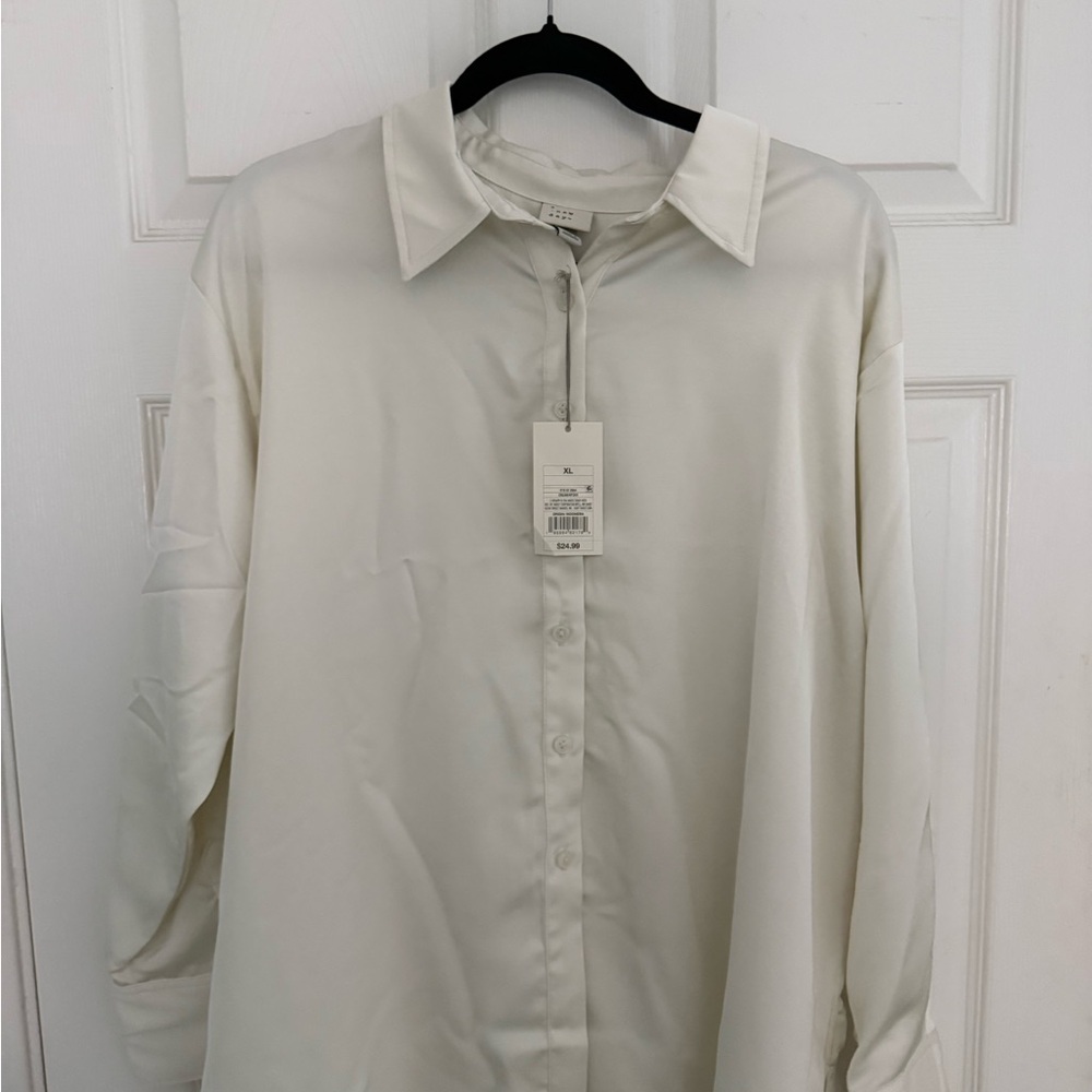 a new day Ivory Button-Down Shirt